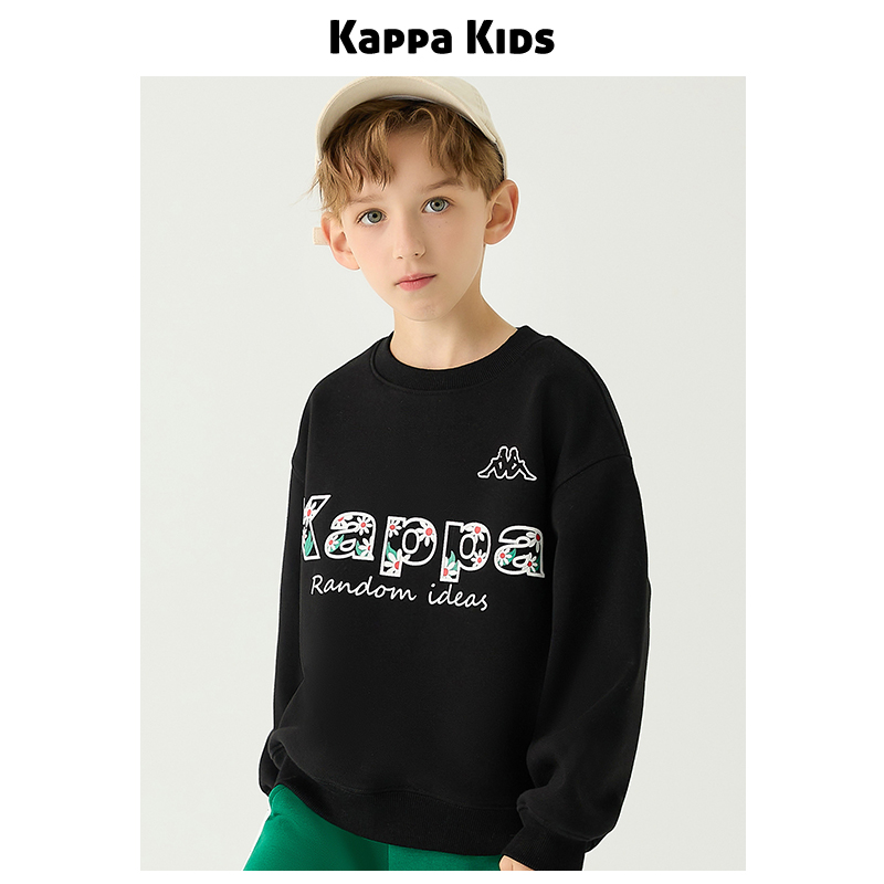 Kappa卡帕童装儿童卫衣圆领上衣