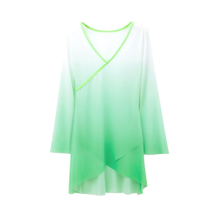 六一儿童舞蹈服女童古典舞青莲服纱衣春秋民族练功服中国舞演出服