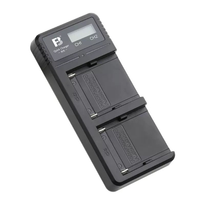 蟋蟀蛐蛐拍照灯电池沣标快充双槽充电器USBNP-F970F990锂电池光灯