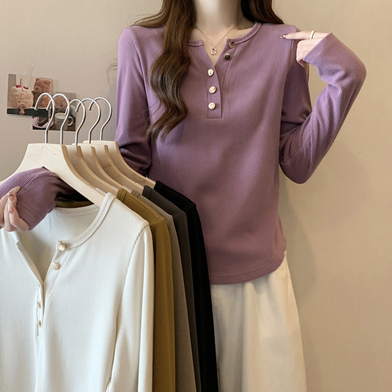 哺乳上衣秋冬大码半开领正肩长袖T恤产后辣妈款外出喂奶期打底衫