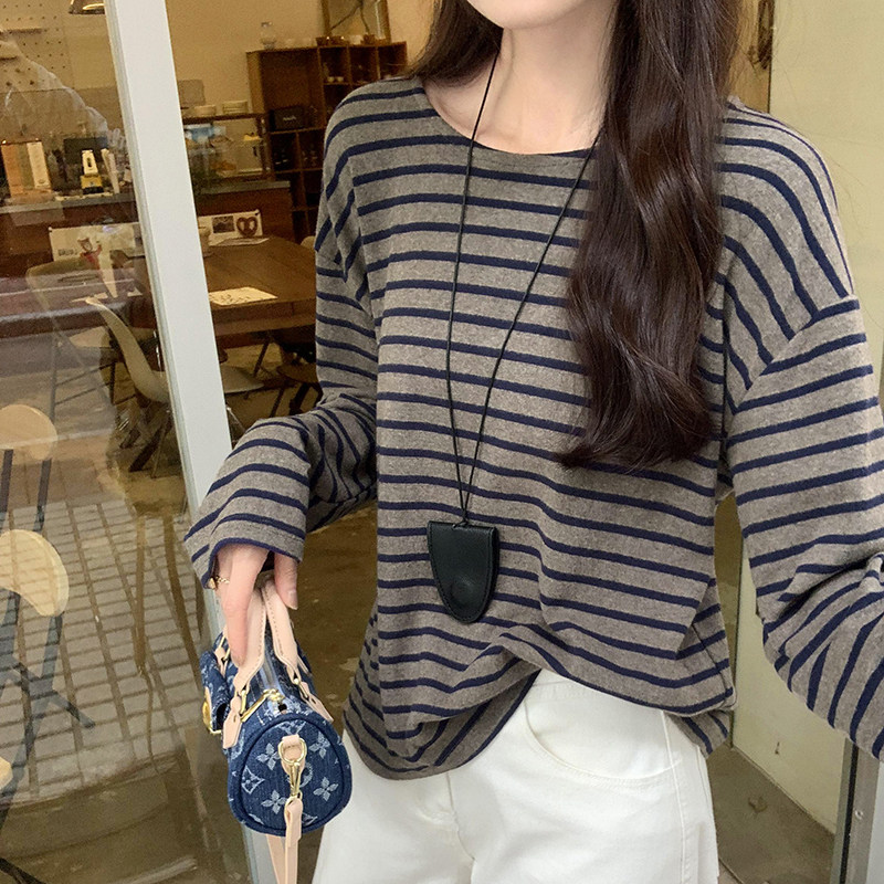 撞色条纹哺乳上衣产后韩系宽松长袖T恤辣妈款外出内搭喂奶打底衫,孕妇装/孕产妇用品/营养,家居服上装,淘宝优惠券,粉丝福利购,淘宝优惠卷