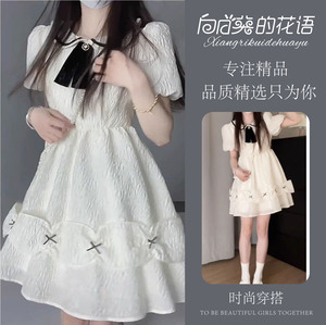 清新少女连衣裙日系小个子短款裙子女夏甜美初恋感公主裙新款