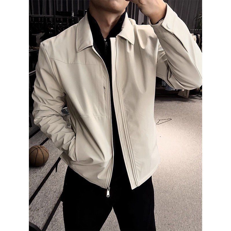 正肩夹克美式行政男翻领外套三防户外运动硬挺短款冲锋衣潮牌秋季