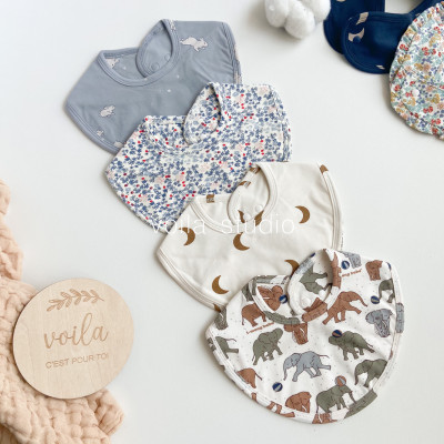 丹麦ks婴儿围嘴纯棉口水巾防水