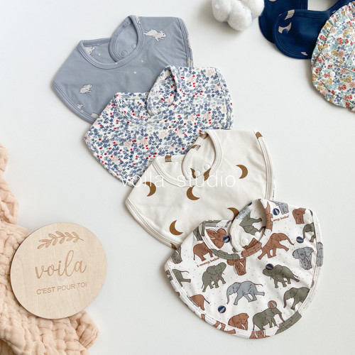 丹麦ks婴儿围嘴纯棉口水巾防水