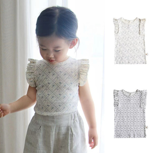 soorploom英伦纯棉飞袖背心上衣