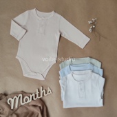 莫代尔棉坑条长袖 包屁衣无骨四季 ins宝宝三角哈衣婴儿睡衣内搭mar