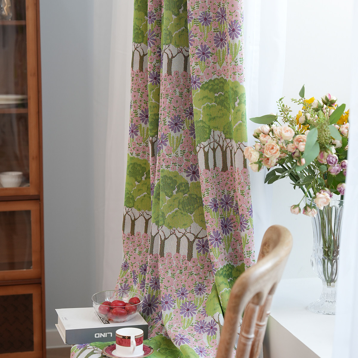 ekelund全棉遮光窗帘客厅卧室窗帘高级感提花田园风可定制,居家布艺,成品窗帘,淘宝优惠券,粉丝福利购,淘宝优惠卷