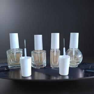 美甲分装瓶拉线晕染刷精致极细白色毛刷瓶眼眉睫毛液透明玻璃空瓶