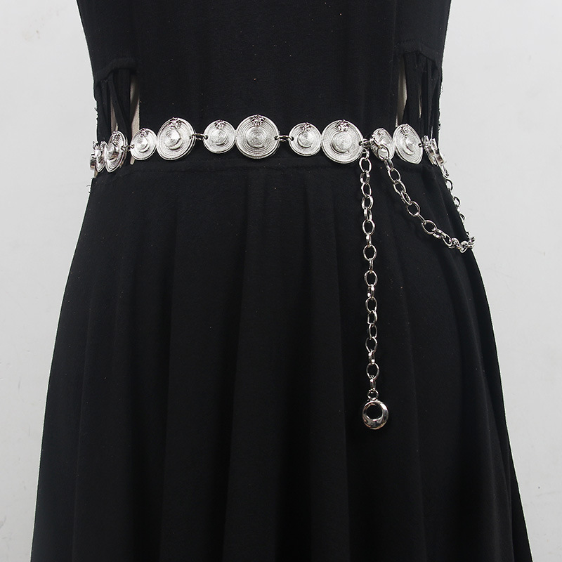 BM同款金属圆圈腰链女装饰配裙子西装时尚百搭牛仔裤腰带链条皮带