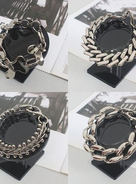 配饰学生百搭简约男士钛钢手饰女