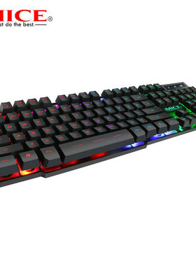 imice游戏键盘ak600炫彩背光吃鸡商务办公手型舒服台式笔记本电脑
