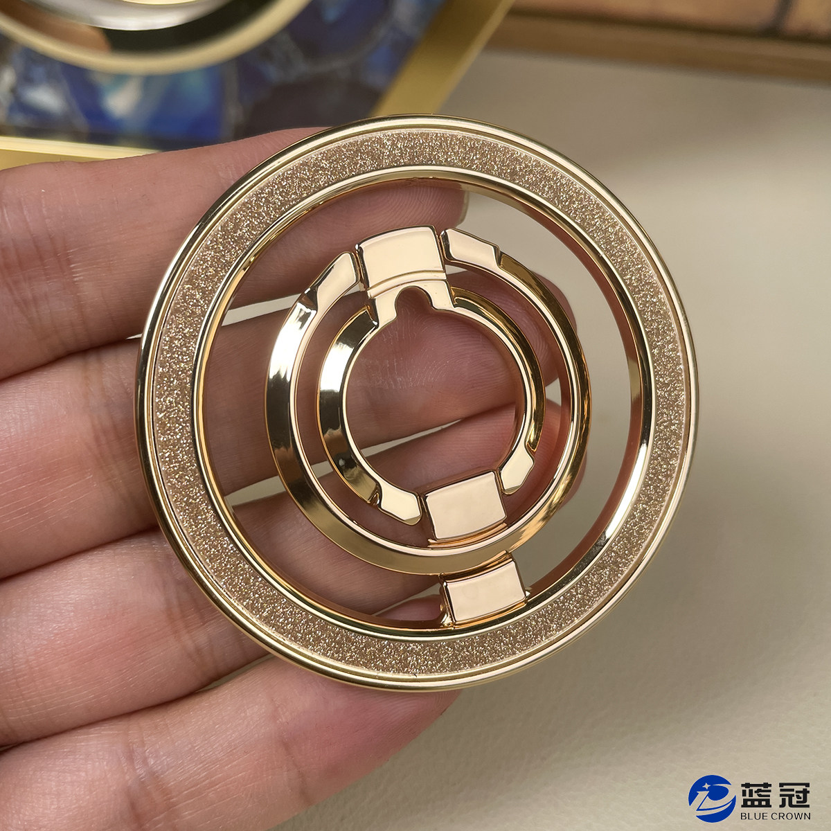 magsafe磁吸手机指环扣双环懒人金属桌面闪粉锌合金支架高级感