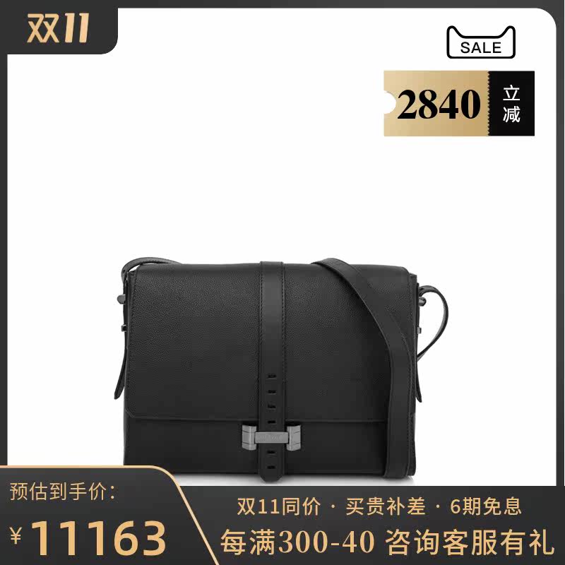 BVLGARI/宝格丽男包 男士小牛皮休闲风单肩斜挎包2020新款