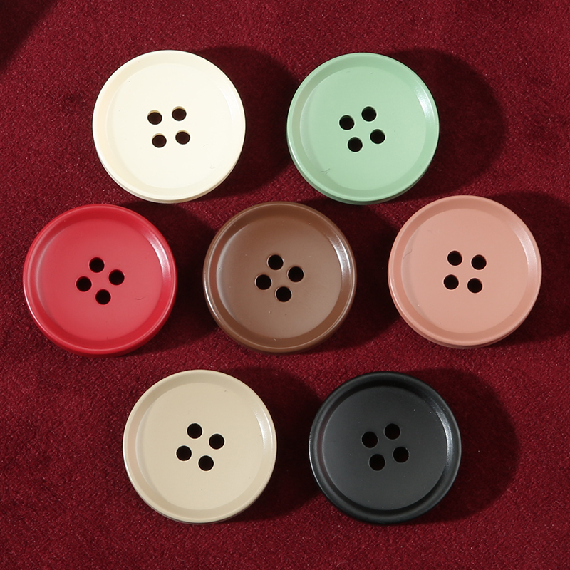 彩色圆形树脂女衣服纽扣高档大衣风衣毛衣外套上衣男西服裤子钮扣