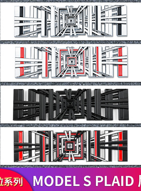 适用特斯拉tesla Model3 Y S X字标后尾标车标贴PLAID改装外饰贴