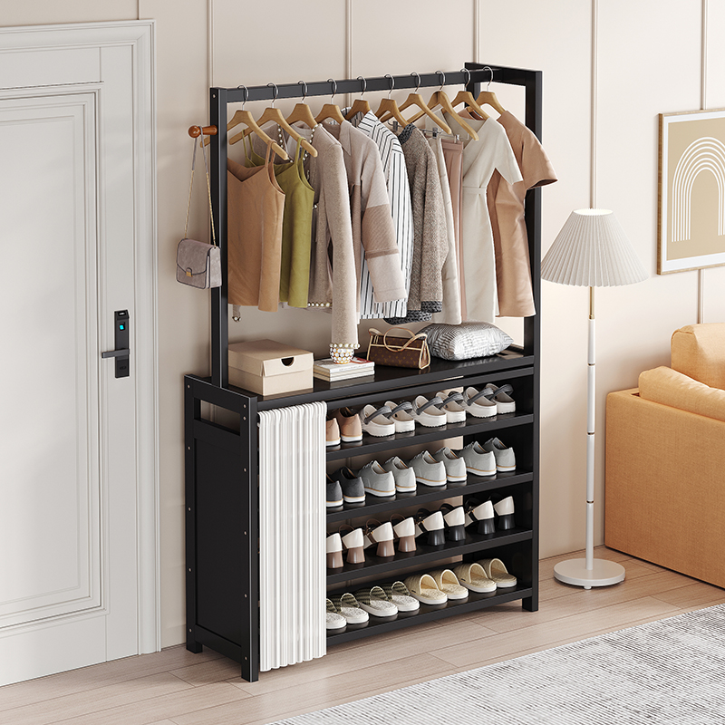 哈尔优多功能防尘布帘鞋帽架