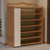 可折叠置物架宿舍出租房多层家用门口简易收纳柜 一体式 鞋 架免安装