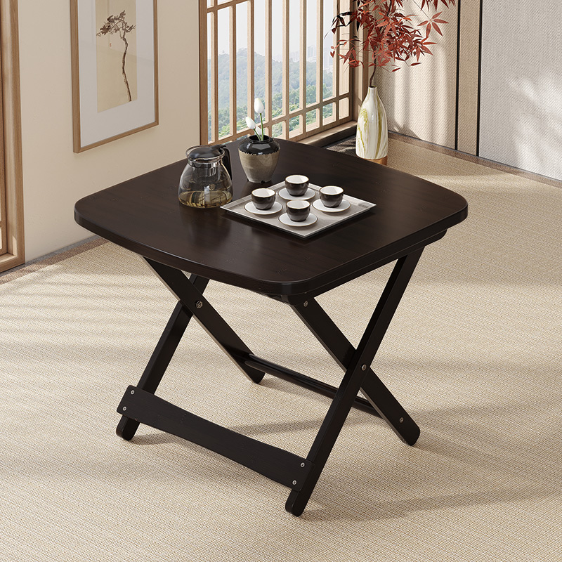 简易可折叠餐桌椅隐形免安装小正方形摆摊便携式家用出租屋小户型