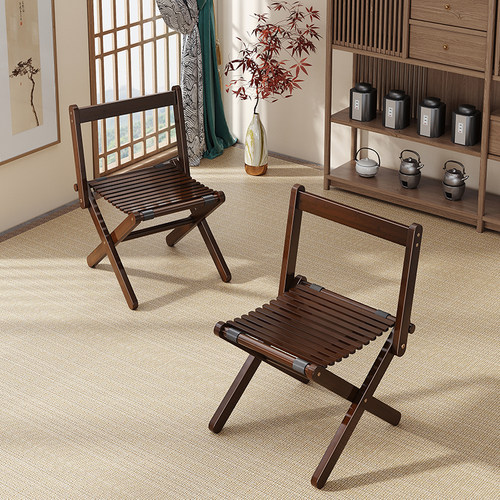 哈尔优楠竹靠背折叠凳