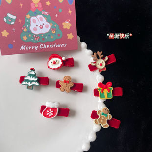 宠物新年发卡猫猫狗狗发夹泰迪约克夏圣诞树雪人可爱圣诞节夹子