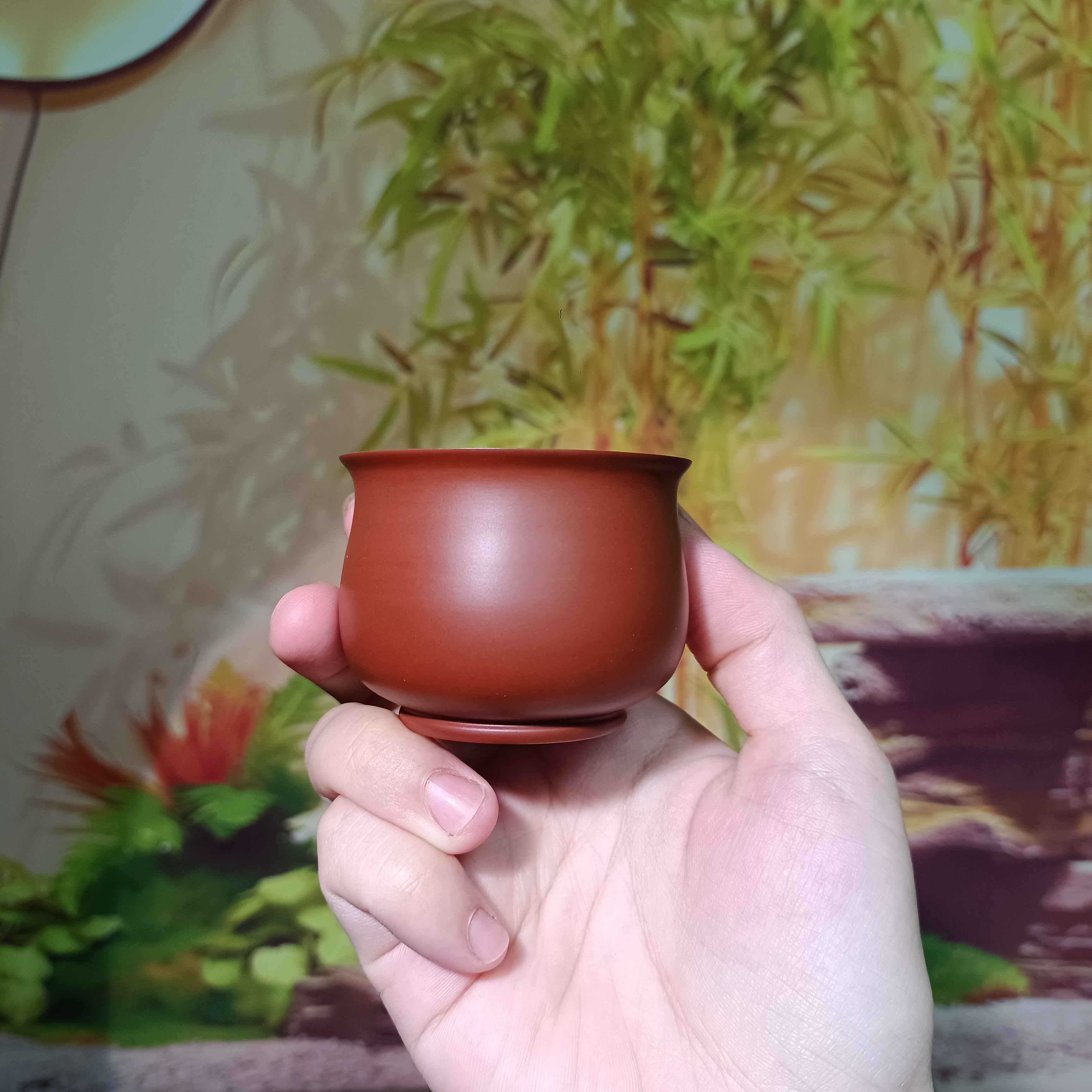 真真纯手工手拉主人杯定制 潮州朱泥工夫茶杯客杯 茶周边批发