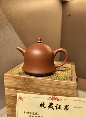 章树强手拉壶 纯手工老朱泥泡茶壶 水平壶 金钟壶 容天壶半月壶