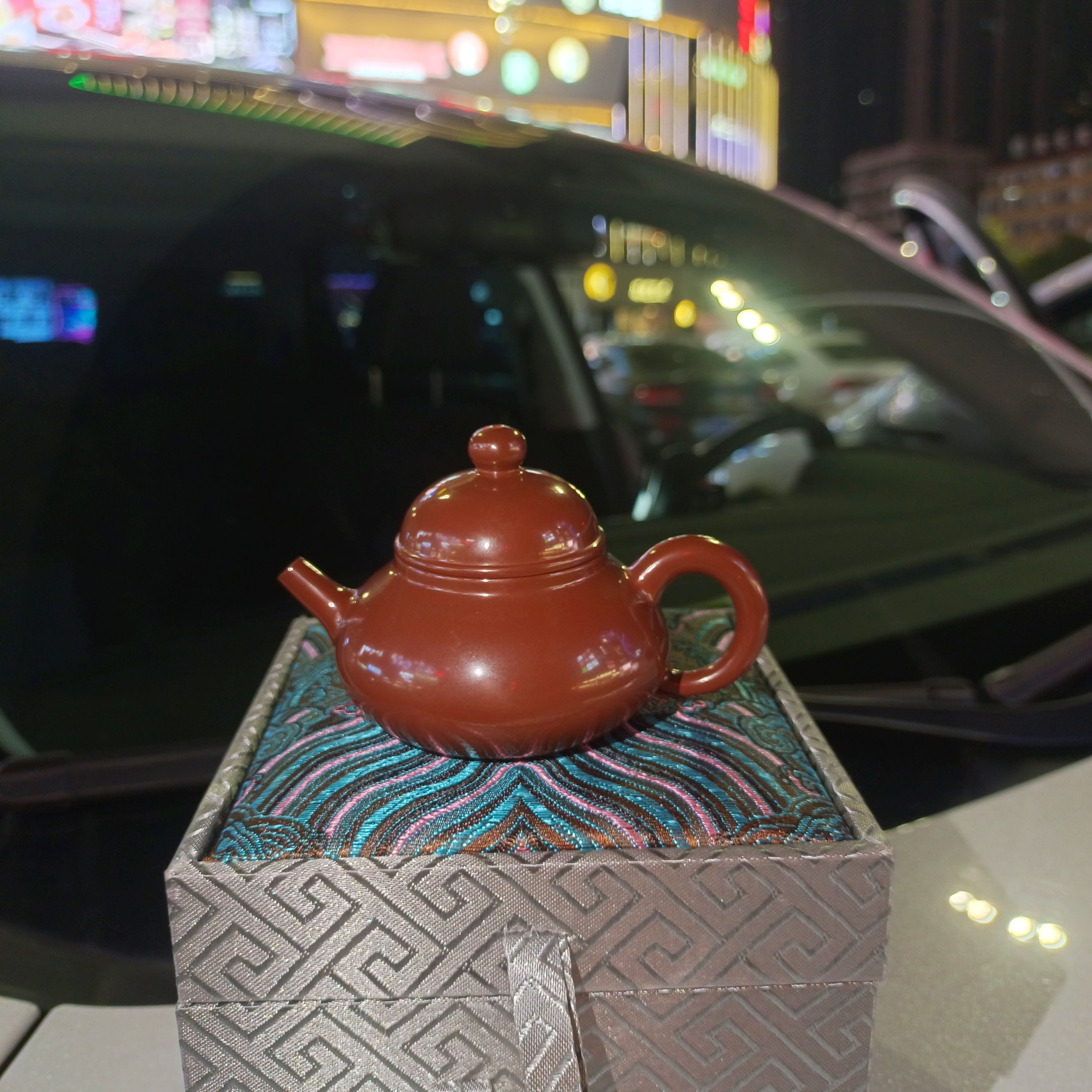真真手拉壶定制 全手工朱泥茶壶 潮汕工夫泡茶壶梨壶 水平壶