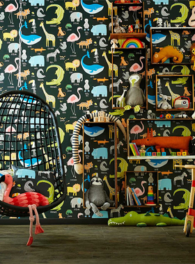 英国原装进口SCION塞恩壁纸神奇的动物园儿童房墙纸111287 111288