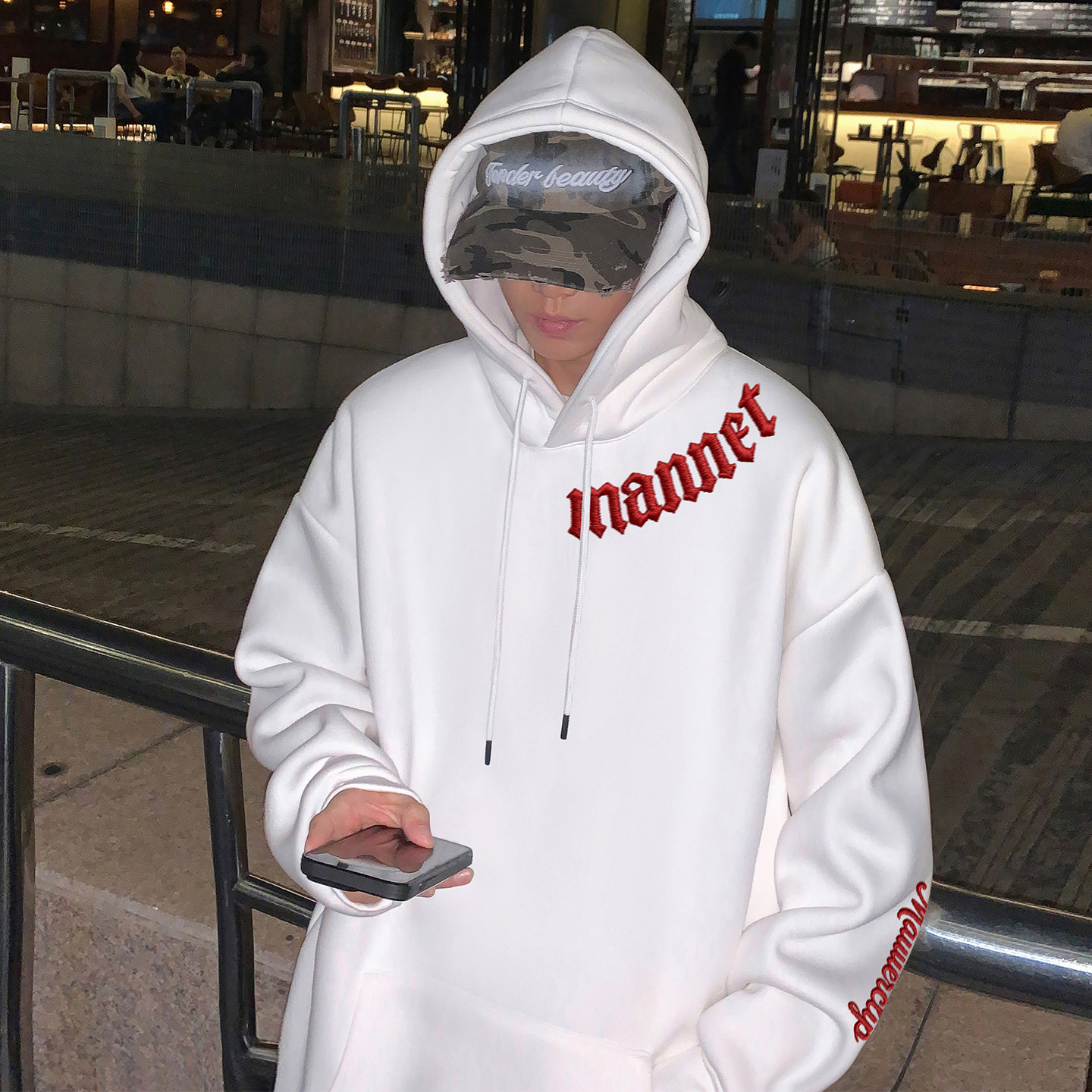 重磅美式连帽卫衣男春秋季2026新款高街印花外套潮牌青少年上衣服