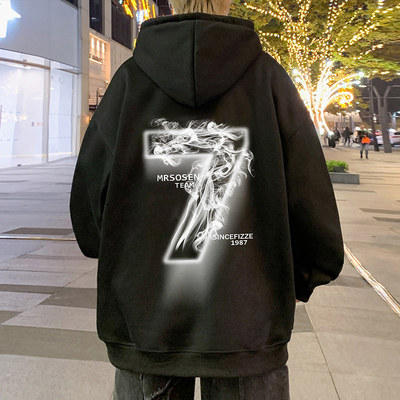 潮流宽松百搭休闲连帽卫衣