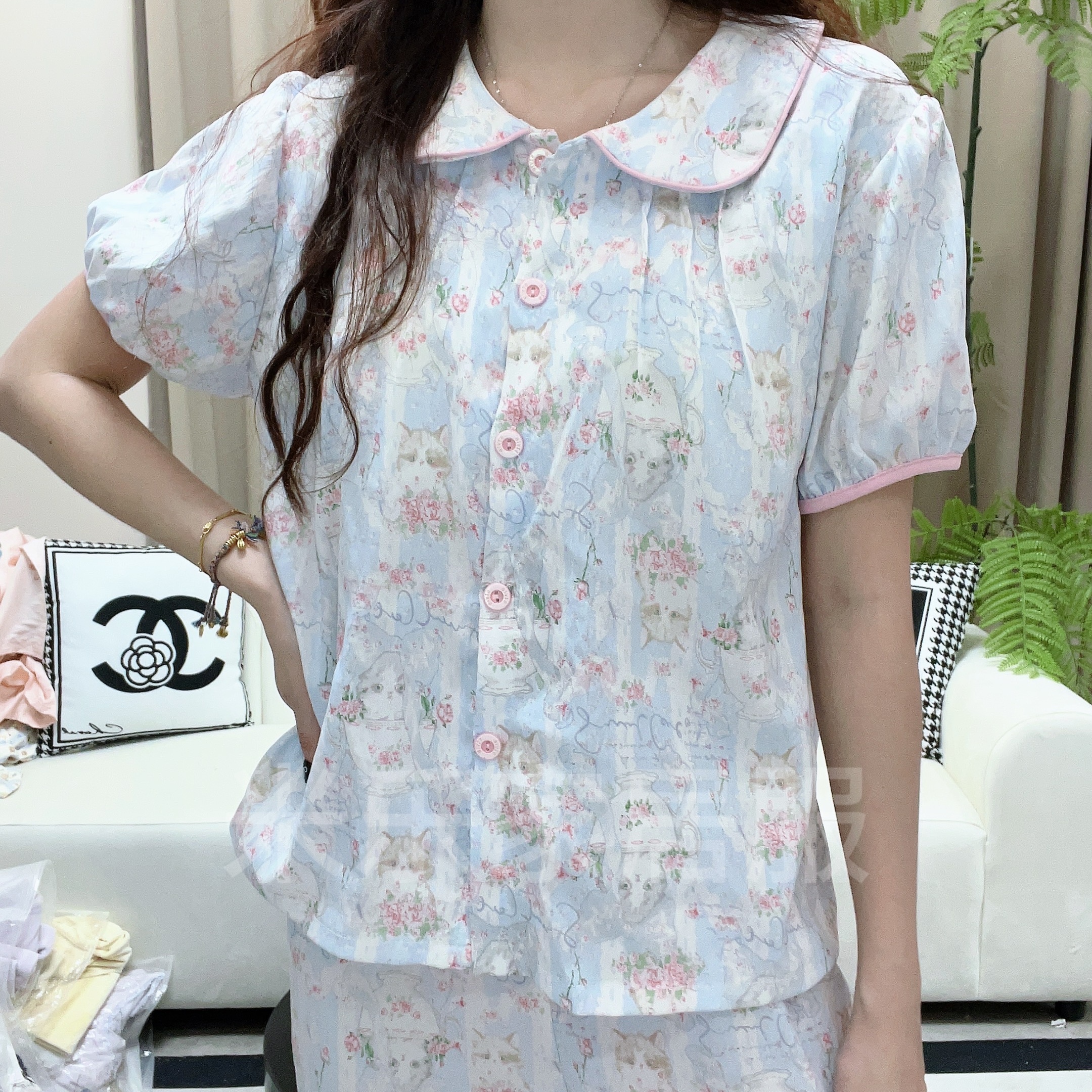 2025新款睡衣女夏季云朵棉短袖