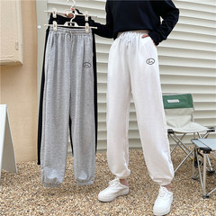 春款休閒運動九分褲女寬鬆哈倫衛褲