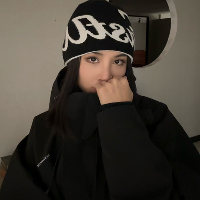 字母针织帽保暖防寒滑雪冷帽