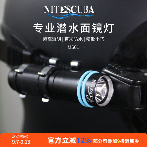 MS01迷你潜水面镜灯500流明头灯