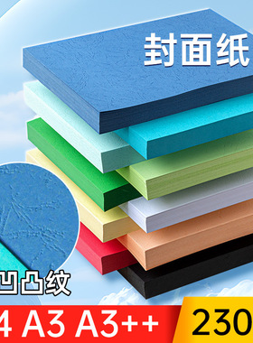 A4封面纸A3++皮纹纸A3加长封皮纸230克皮云彩纸297*460mm彩色纸