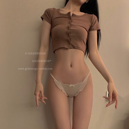 GOLDENTIGER 樱子学姐 网纱舒适包臀诱惑无痕性趣火辣夜行内裤女