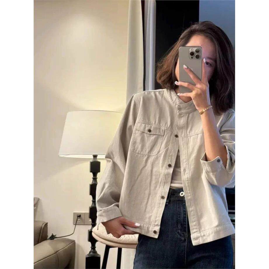 美式复古休闲工装外套女