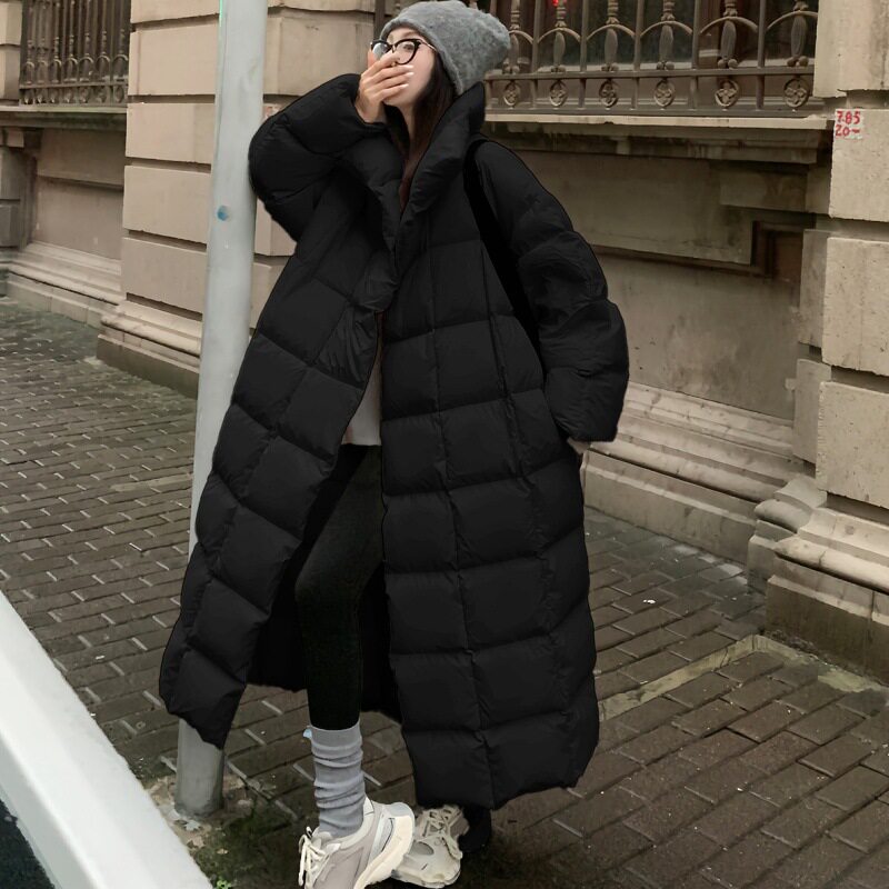 2026年新款冬季立领中长款棉服女时尚宽松小个子加厚保暖棉衣外套