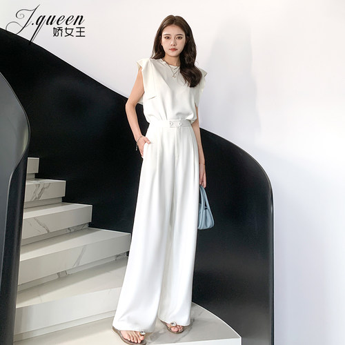 垂坠感裤子休闲两件套