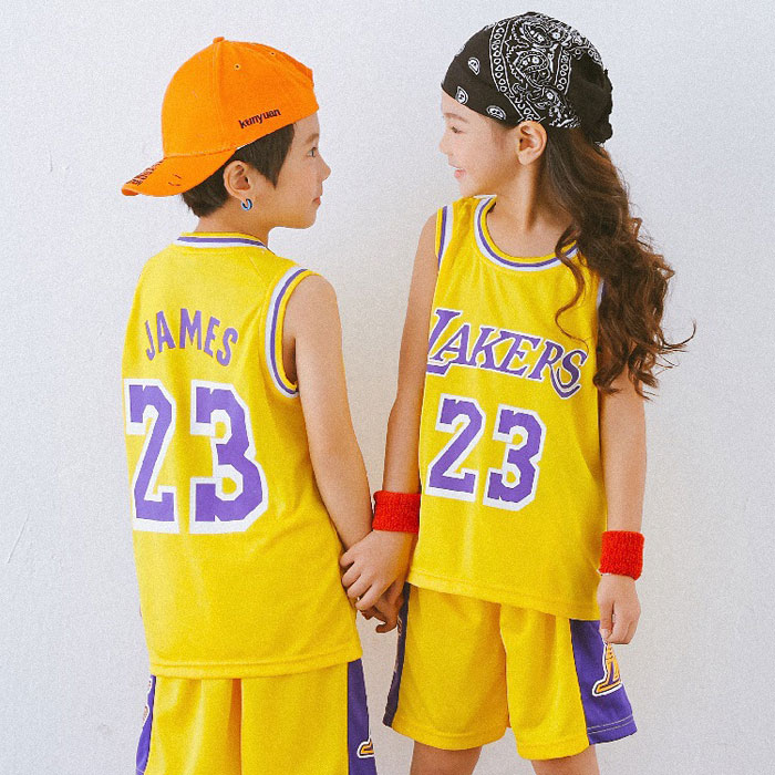 NBAºþÈ˶Óղķ˹пî¶ùͯÀºÇò·þÌ××° ÄÐͯŮͯ³ÇÊаæ23ºÅÇòÒÂͯװ