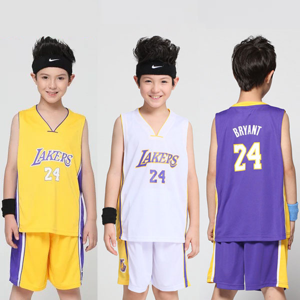 NBA¿Æ±È24ºÅ¶ùͯ°æÇòÒºþÈ˶ÓÀºÇò·þÌ××° Сͯ¿îÖдóͯÄк¢Ð¡º¢×Ó