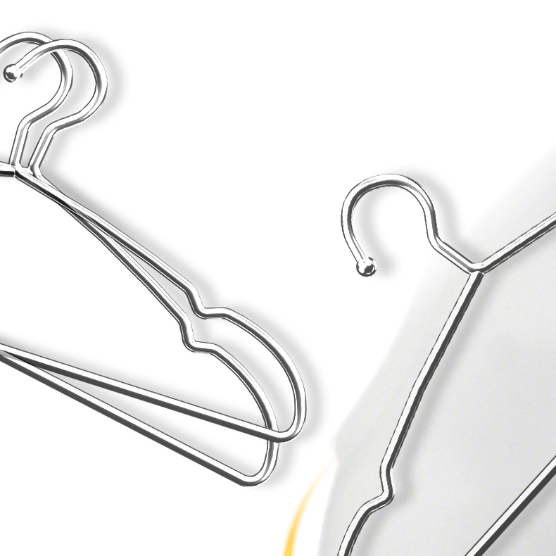 实心不锈钢加粗衣架结实耐用