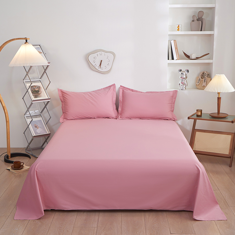 钰伶纯棉被单纯色大众柔软床单