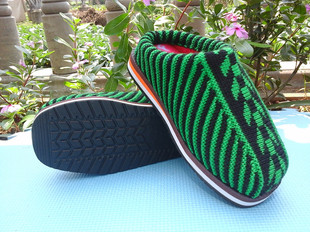 纯手工毛线拖鞋手工毛线棉鞋冬季防滑加厚保暖男女结婚手工棉鞋