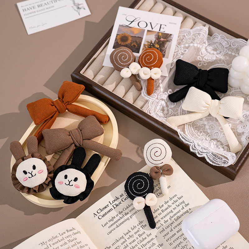 可爱小熊蝴蝶结棒棒糖公仔玩偶挂件配饰包包手工挂饰手工DIY配件