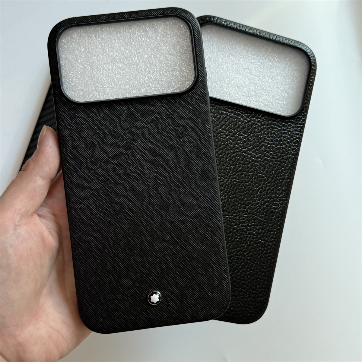 奢华高级商务款适用苹果iphone17promax手机壳17air保护套新款十字纹皮质小众万宝pro男士简约