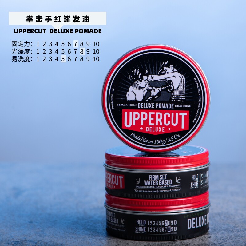 澳洲拳击手红圈发油男士uppercut deluxe 背头持久保湿定型发蜡