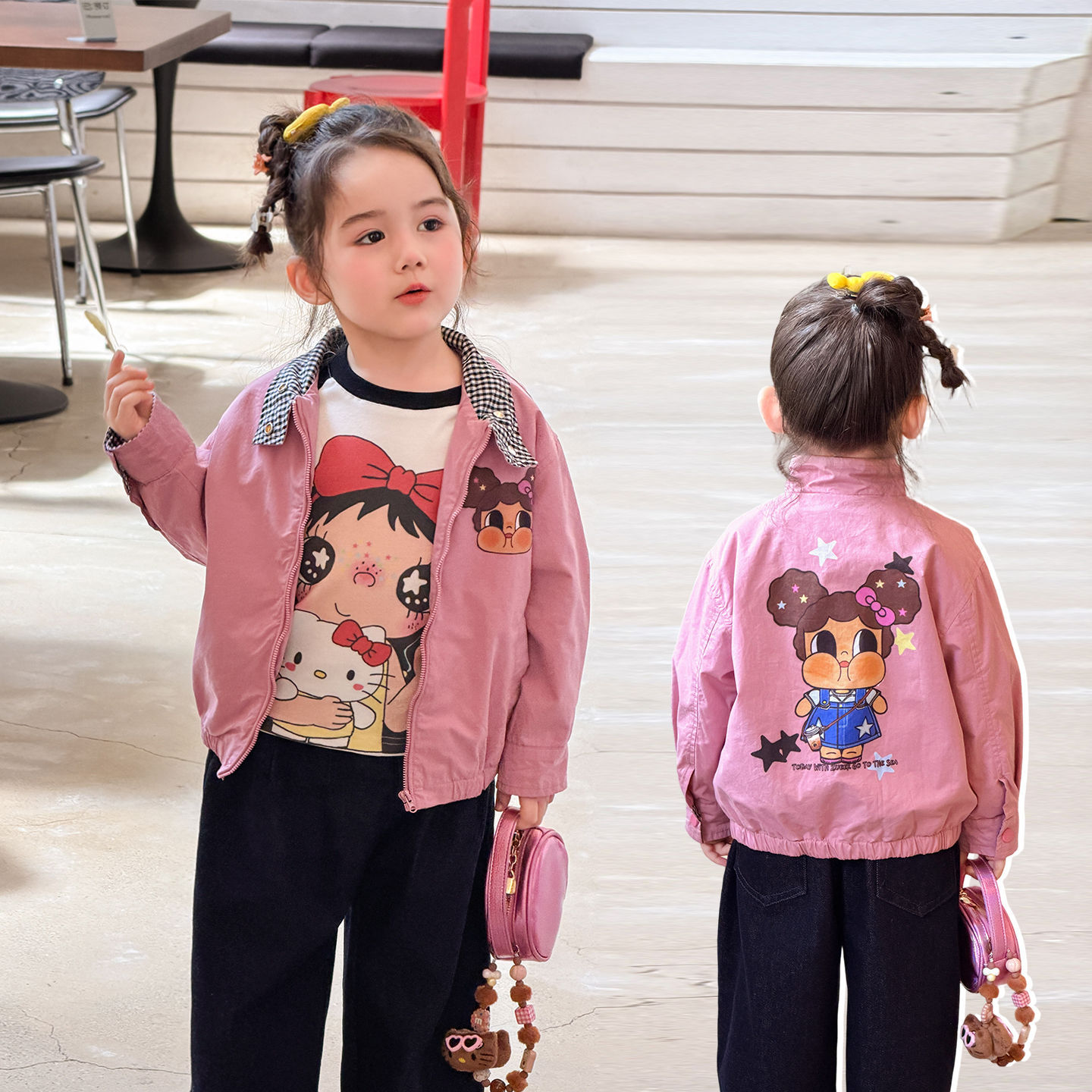 （8.14新款上新）女童外套秋装2026新款儿童夹克开衫上衣宝宝衣服