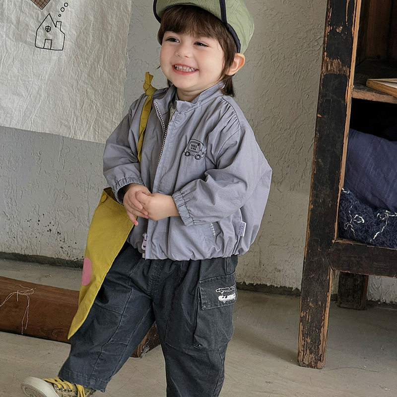 二折撤柜男宝宝春装短款外套婴幼儿春季开衫衣服男童百搭夹克上衣